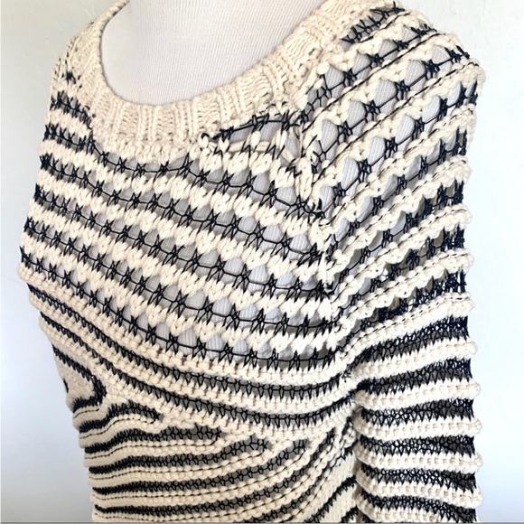 Sam Edelman Chunky Open Knit Loose Weave Sweater - Picture 4 of 10